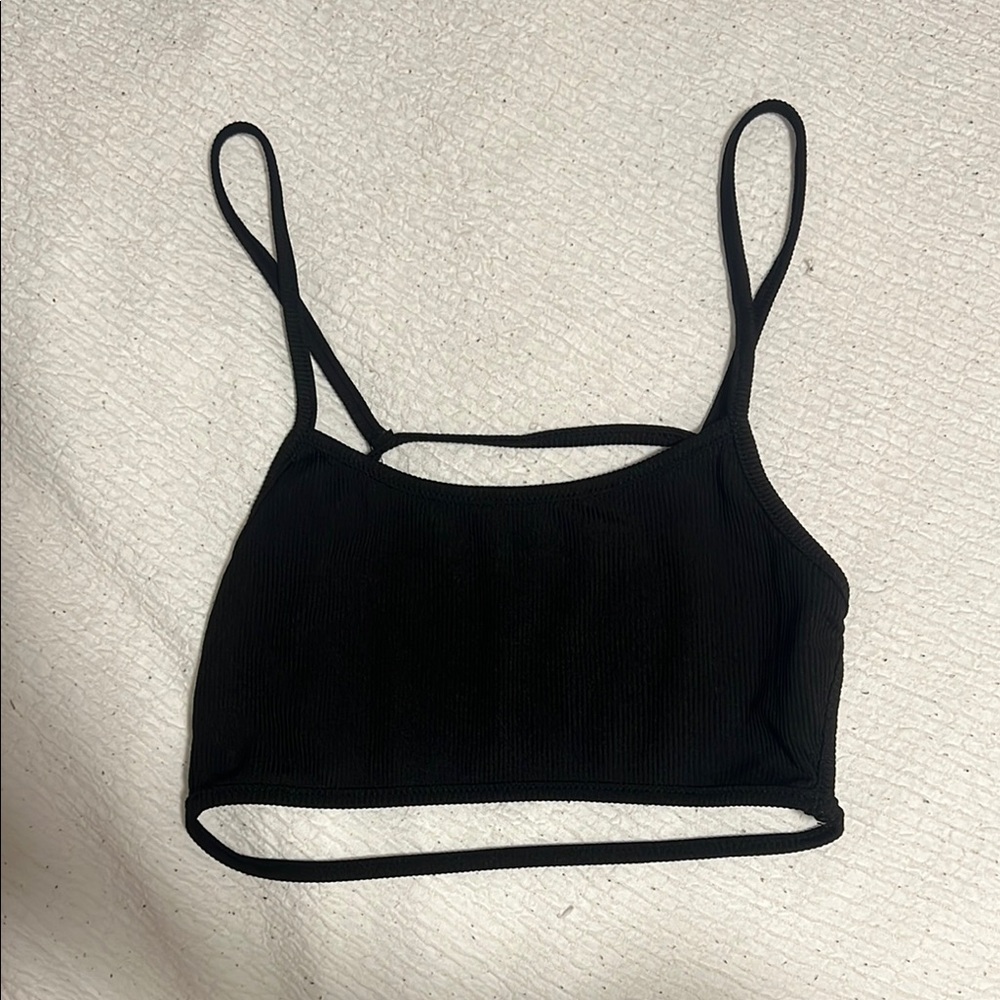 SHEIN Black Ribbed Top